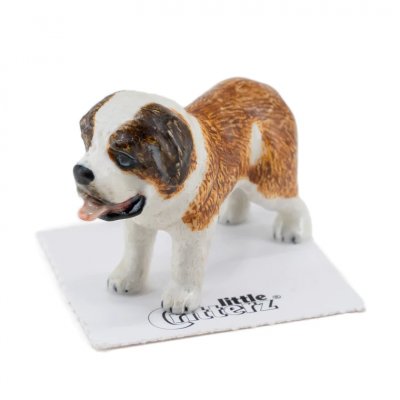 Sankt bernhardshund miniatyr porslinsfigur Barry