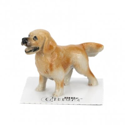 Golden retriever miniatyr porslinsfigur Buddy