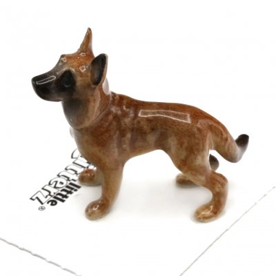 Belgisk vallhund malinois miniatyr porslinsfigur King Tut