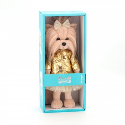 Lucky Yoyo Golden Jacket docka med ram inuti - yorkshireterrier