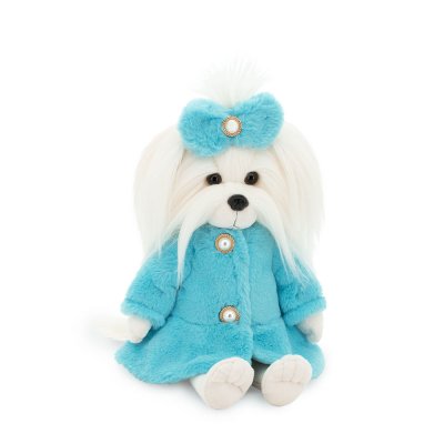 Lucky Mimi Mint Fur Coat docka med ram inuti - malteser
