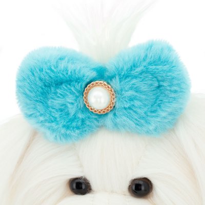 Lucky Mimi Mint Fur Coat docka med ram inuti - malteser