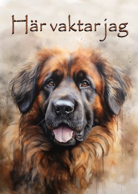 Leonberger varningsskylt 3