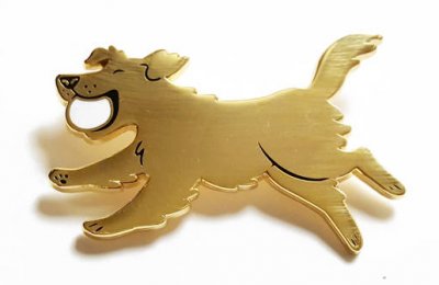 Golden retriever pin