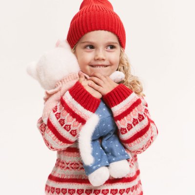 Lucky Kitty Lucky Sophie Denim Hearts 38 cm
