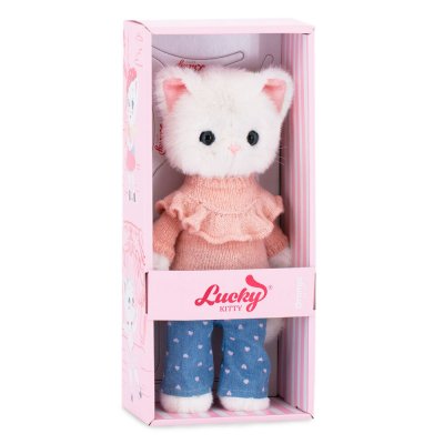 Lucky Kitty Lucky Sophie Denim Hearts 38 cm