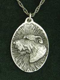 Irländsk varghund tjeckisk medaljong (hängsmycke)