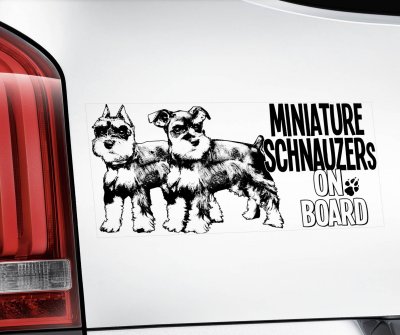 Dvärgschnauzer bildekal