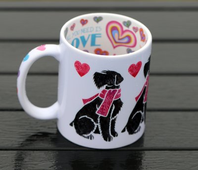 Mugg med text på insida