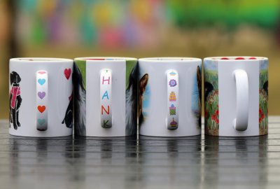 Mugg med text på insida