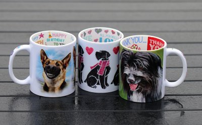 Mugg med text på insida efter eget foto