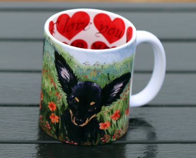 Mugg med text på insida