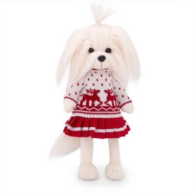 Lucky Mimi Scandinavian Motif docka med ram inuti - malteser