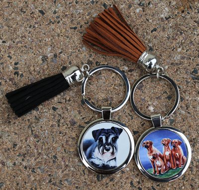 Nyckelring med hundmotiv