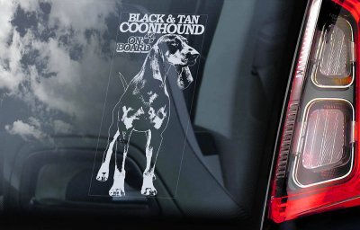 Black and tan coonhound bildekal