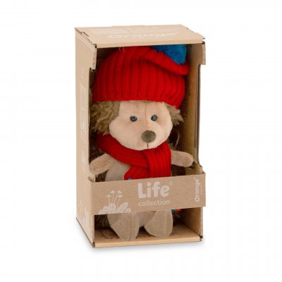 Igelkott mjukisdjur Prickle the Hedgehog in red hat 18 cm Orange Toys
