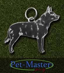Australian cattledog (helfigur) hängsmycke av sterling silver finskt