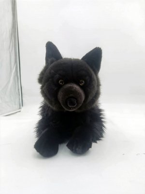 Tysk schäferhund (svart) / Varg mjukisdjur 56 cm Zeus Prime Shiba