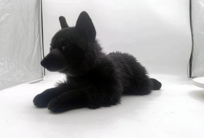 Tysk schäferhund (svart) / Varg mjukisdjur 56 cm Zeus Prime Shiba