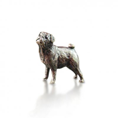 Mops miniatyr av brons Butler & Peach