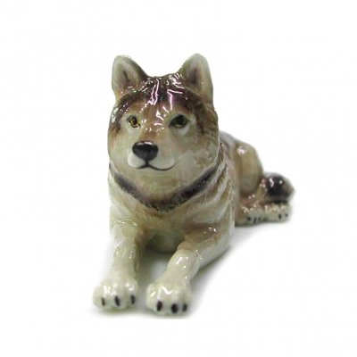Varg miniatyr porslinsfigur Northern Rose