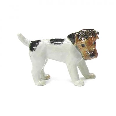 Strävhårig foxterrier valp miniatyr porslinsfigur Northern Rose