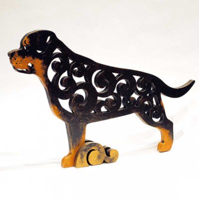 Rottweiler rysk figurin