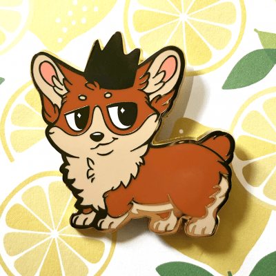 Welsh corgi pembroke emaljpin Royal Corgi