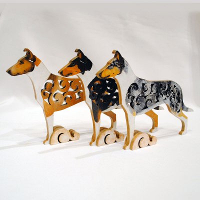 Collie (korthårig) rysk figurin