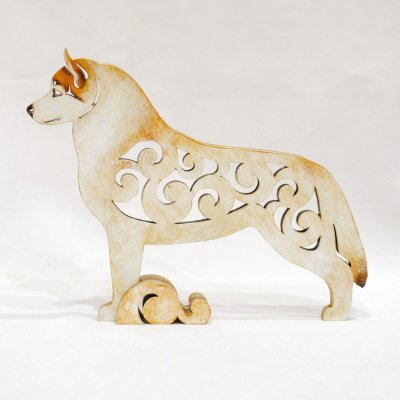 Siberian husky rysk figurin
