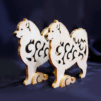 Samojedhund 2 rysk figurin