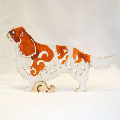 King charles spaniel- rysk figurin