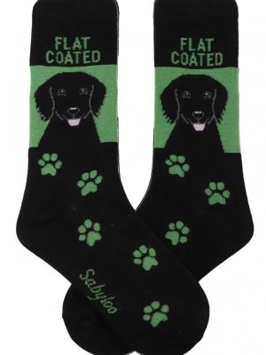 Flatcoated retriever strumpor olika storlekar Sam