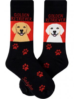 Golden retriever strumpor olika storlekar Sam