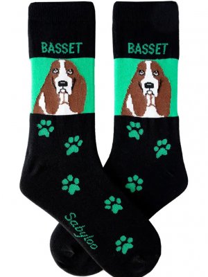 Basset hound strumpor olika storlekar Sam
