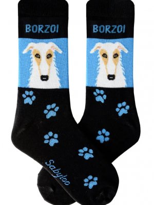 Borzoi strumpor olika storlekar Sam