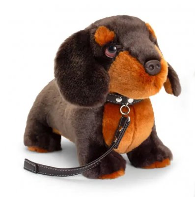 Tax (korthårig) mjukisdjur i koppel 30 cm Keel Toys