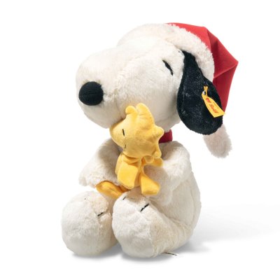 Snobben mjukisdjur Snoopy Christmas with Woodstock in Santa hat Steiff 684340