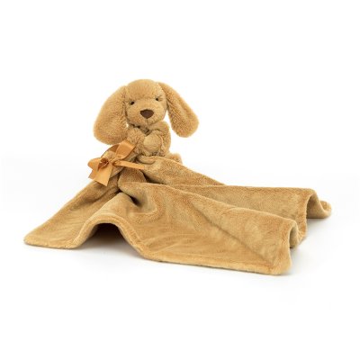 Hundvalp snuttefilt Bashful Toffee Puppy Soother Jellycat
