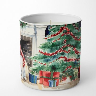 Fransk bulldogg sojaljus doftljus julmotiv 2