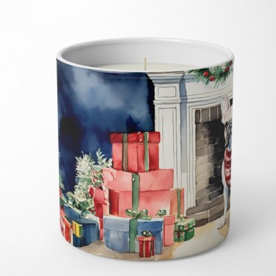 Fransk bulldogg sojaljus doftljus julmotiv 2