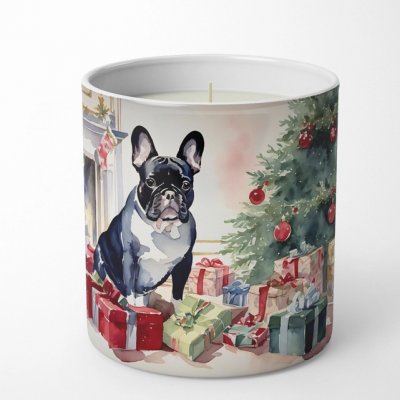 Fransk bulldogg sojaljus doftljus julmotiv