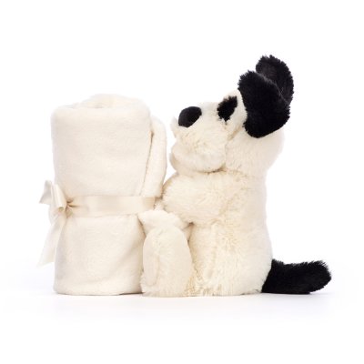 Hundvalp snuttefilt Bashful Black & Cream Puppy Soother Jellycat
