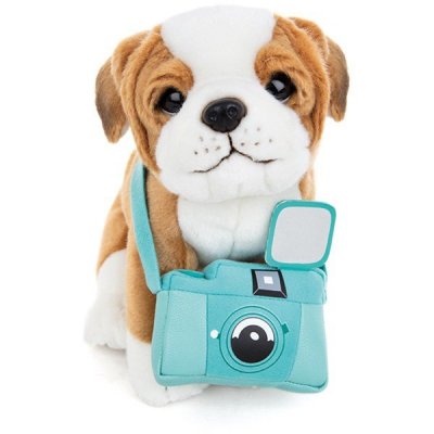 Engelsk bulldogg mjukisdjur med väska 23 cm Star StudioPets