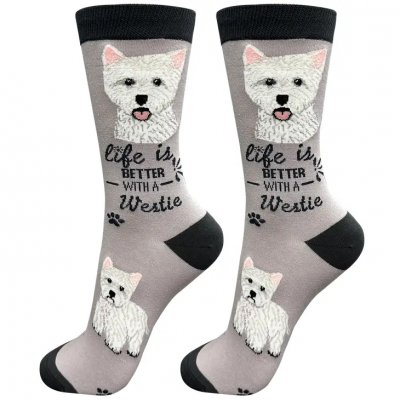 West highland white terrier strumpor 1-pack ES 2