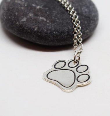 Paw med tass silverhalsband ALTI
