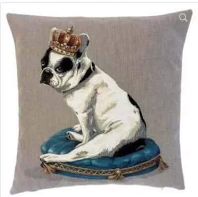 Fransk bulldogg kuddfodral 45 cm från Belgien 2