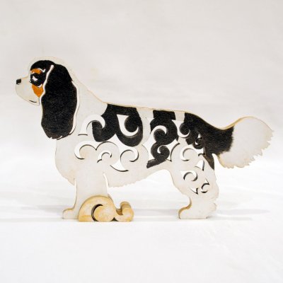 Cavalier king charles spaniel rysk figurin