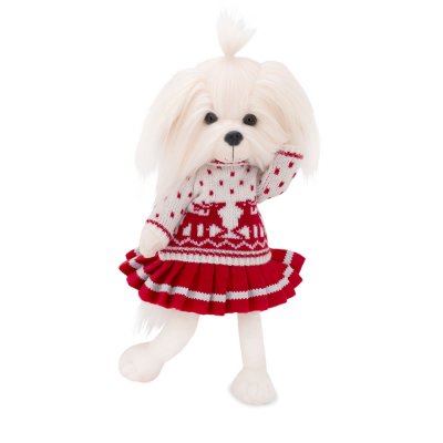 Lucky Mimi Scandinavian Motif docka med ram inuti - malteser