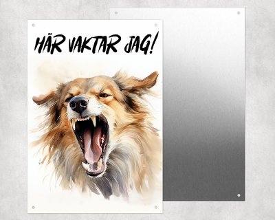 Collie- varningsskylt 1